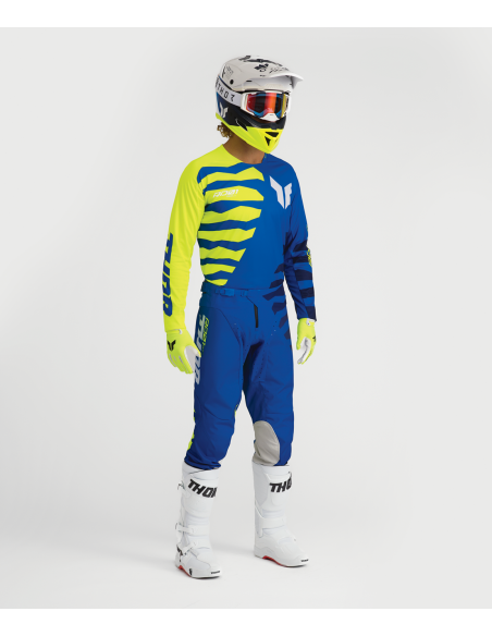 Tenue cross Thor 2027 Launchmode Shredder - Bleu Jaune Acid