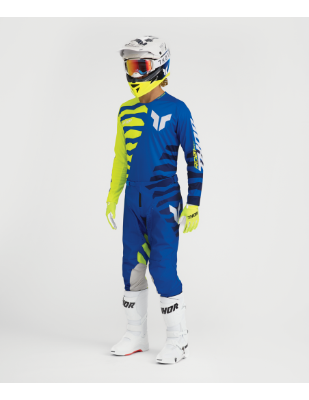 Tenue cross Thor 2027 Launchmode Shredder - Bleu Jaune Acid