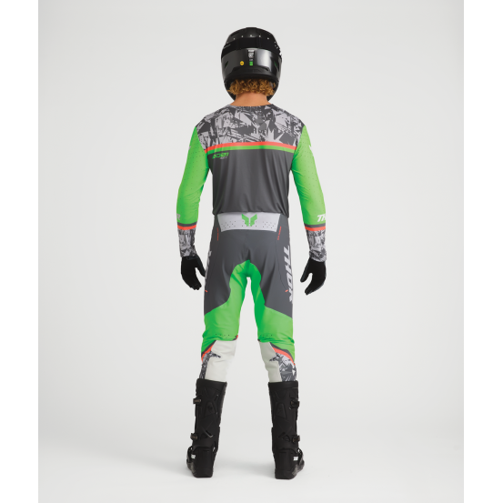 Tenue cross Thor 2027 Sportmode Punkd - Gris Charcoal Vert
