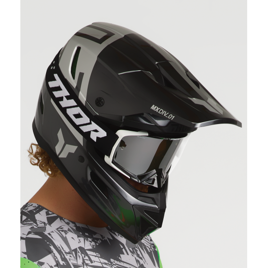 Tenue cross Thor 2027 Sportmode Punkd - Gris Charcoal Vert