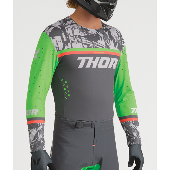 Tenue cross Thor 2027 Sportmode Punkd - Gris Charcoal Vert
