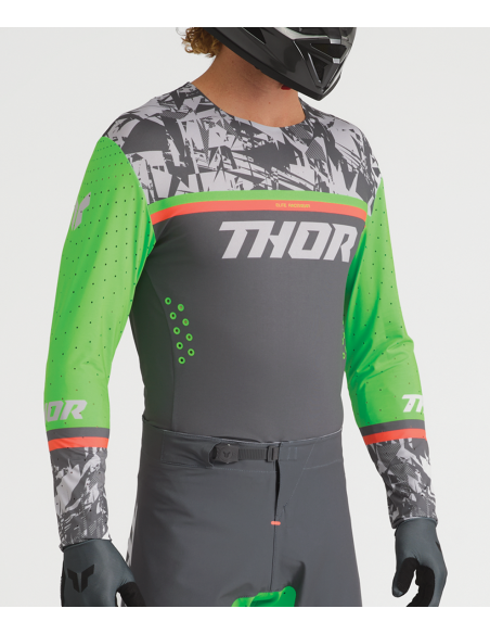 Tenue cross Thor 2027 Sportmode Punkd - Gris Charcoal Vert
