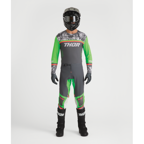Tenue cross Thor 2027 Sportmode Punkd - Gris Charcoal Vert