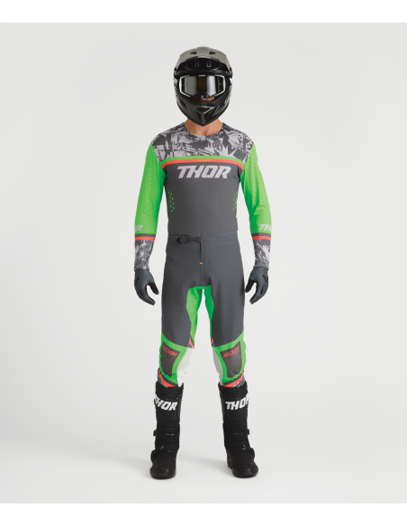 Tenue cross Thor 2027 Sportmode Punkd - Gris Charcoal Vert
