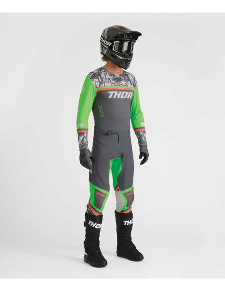 Tenue cross Thor 2027 Sportmode Punkd - Gris Charcoal Vert