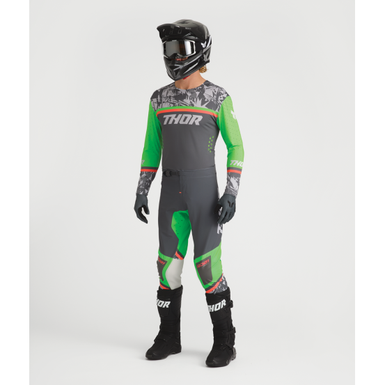 Tenue cross Thor 2027 Sportmode Punkd - Gris Charcoal Vert