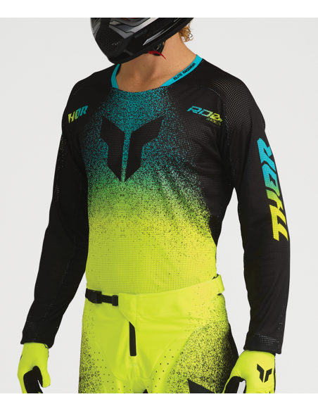 Tenue cross Thor 2027 Launchmode Air Darkside - Noir Jaune Acid