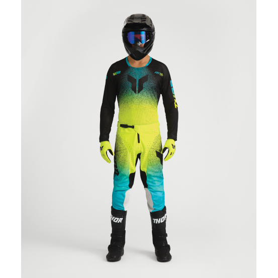 Tenue cross Thor 2027 Launchmode Air Darkside - Noir Jaune Acid