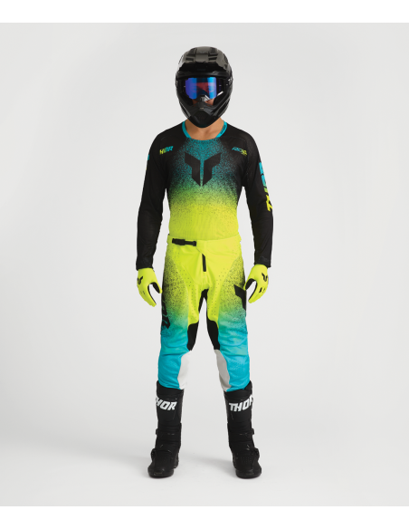Tenue cross Thor 2027 Launchmode Air Darkside - Noir Jaune Acid