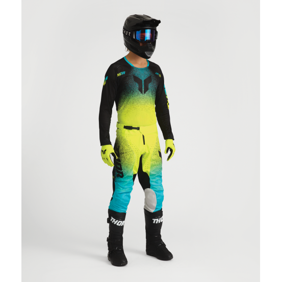 Tenue cross Thor 2027 Launchmode Air Darkside - Noir Jaune Acid