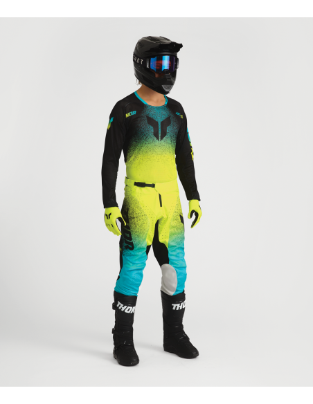 Tenue cross Thor 2027 Launchmode Air Darkside - Noir Jaune Acid