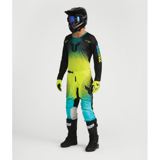 Tenue cross Thor 2027 Launchmode Air Darkside - Noir Jaune Acid