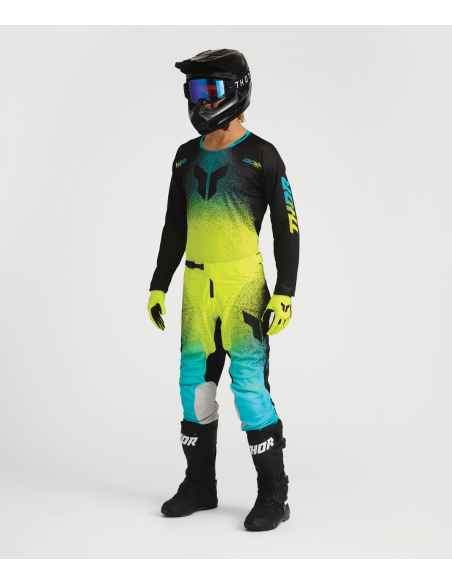 Tenue cross Thor 2027 Launchmode Air Darkside - Noir Jaune Acid