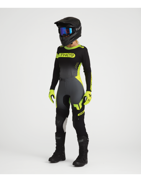 Tenue cross femme Thor 2027 Sportmode Merge - Gris Charcoal Noir