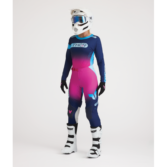 Tenue cross femme Thor 2027 Sportmode Merge - Bleu Rose Fuchsia