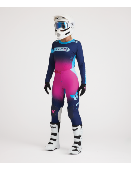 Tenue cross femme Thor 2027 Sportmode Merge - Bleu Rose Fuchsia