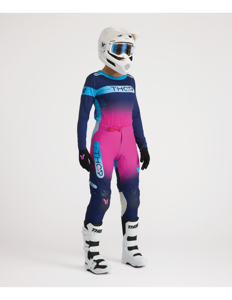 Tenue cross femme Thor 2027 Sportmode Merge - Bleu Rose Fuchsia