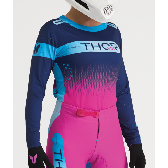 Tenue cross femme Thor 2027 Sportmode Merge - Bleu Rose Fuchsia