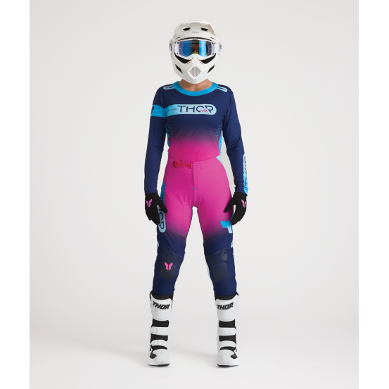 Tenue cross femme Thor 2027 Sportmode Merge - Bleu Rose Fuchsia