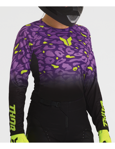 Tenue cross femme Thor 2027 Launchmode Spotted - Noir Violet