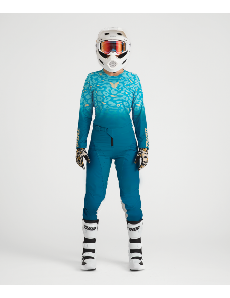 Tenue cross femme Thor 2027 Launchmode Spotted - Vert Starlight