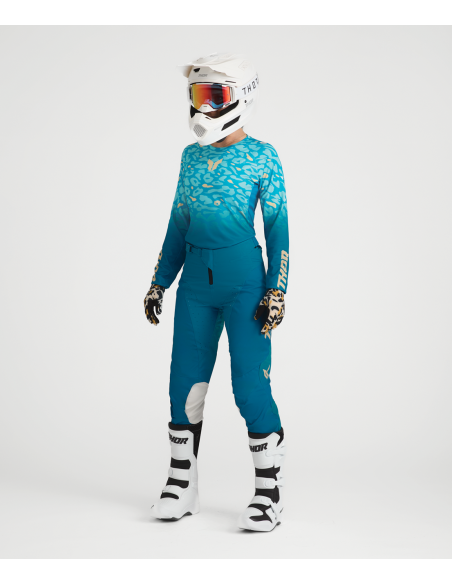 Tenue cross femme Thor 2027 Launchmode Spotted - Vert Starlight
