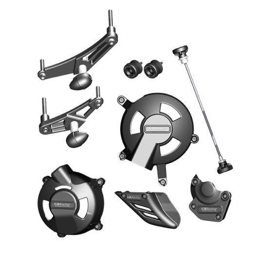 Kit protections complet GB RACING - TRIUMPH 675 DAYTONA 2006-2010 / 675 STREET TRIPLE 2007-2010