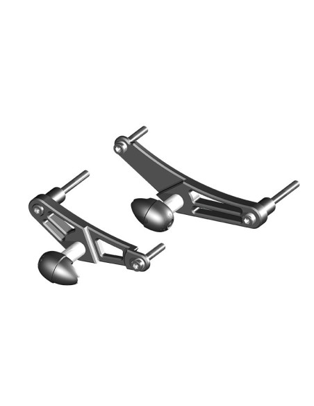 Kit tampons de protection street GB RACING - TRIUMPH 675 DAYTONA 2006-2010 / 675 STREET TRIPLE 2007-2010