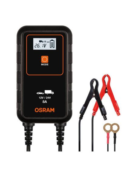 Chargeur de Batterie OSRAM - 12/24V 8A