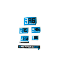 Lot de 6 stickers 3AS Racing