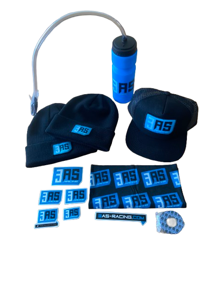 Pack Pilote et Assistance 3AS Racing casquette bonnet gourde tour de cou