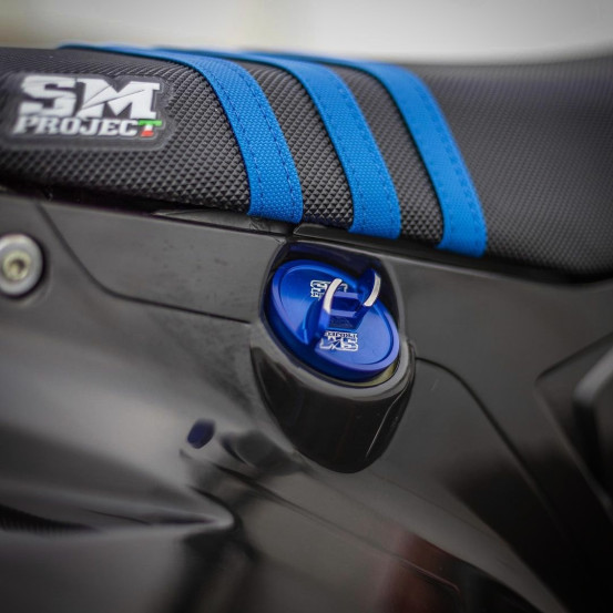 Bouchon de réservoir bleu SM PROJECT - TM RACING 4T