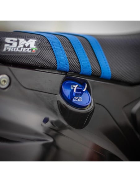 Bouchon de réservoir bleu SM PROJECT - TM RACING 4T