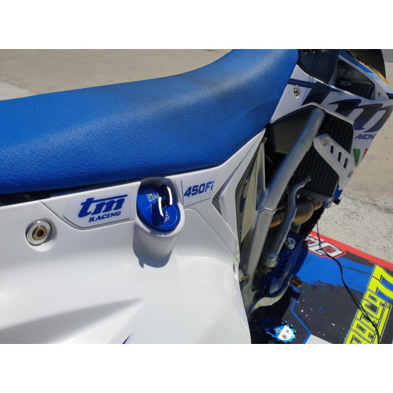 Bouchon de réservoir bleu SM PROJECT - TM RACING 4T