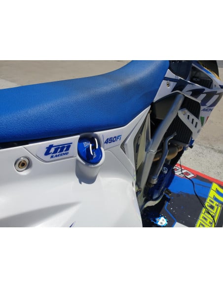 Bouchon de réservoir bleu SM PROJECT - TM RACING 4T