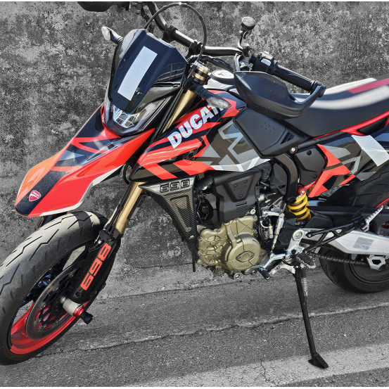 Caches latéraux de radiateur en carbone SM PROJECT - Finition brillante ou mat - DUCATI HYPERMOTARD 698