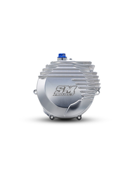 Couvercle d'embrayage argent + bouchon de remplissage SM PROJECT - TM RACING 450 - 530 à partir de 2006