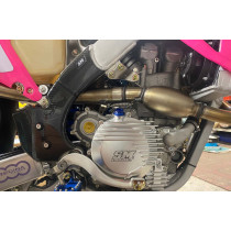 Couvercle d'embrayage argent + bouchon de remplissage SM PROJECT - TM RACING 450 - 530 à partir de 2006 2