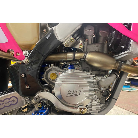 Couvercle d'embrayage argent + bouchon de remplissage SM PROJECT - TM RACING 450 - 530 à partir de 2006