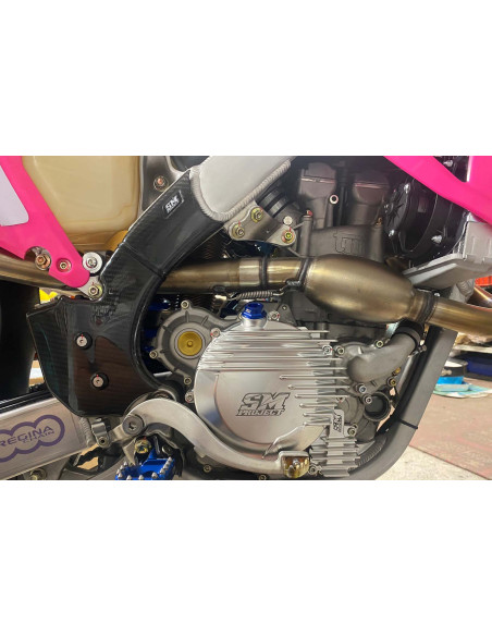 Couvercle d'embrayage argent + bouchon de remplissage SM PROJECT - TM RACING 450 - 530 à partir de 2006