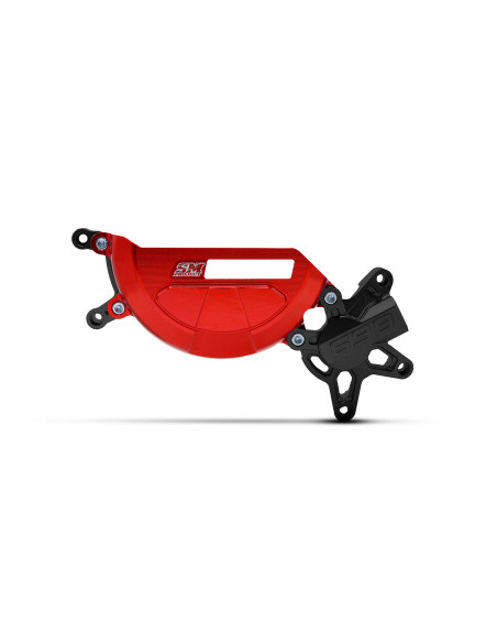 Kit protection carter d'embrayage rouge SM PROJECT - DUCATI HYPERMOTARD 698