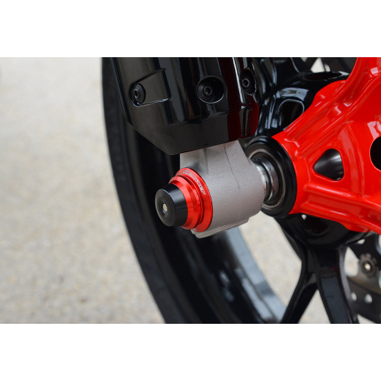 Kit tampons de roue avant rouge SM PROJECT - DUCATI 698 - 950 HYPERMOTARD / 1200 - 1260 MULTISTRADA / 950 DESERT X
