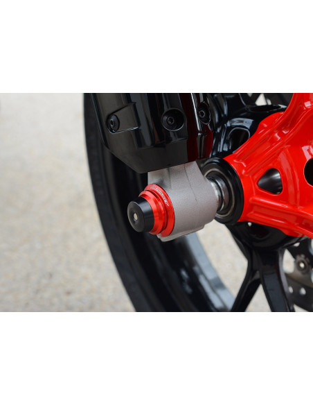 Kit tampons de roue avant rouge SM PROJECT - DUCATI 698 - 950 HYPERMOTARD / 1200 - 1260 MULTISTRADA / 950 DESERT X