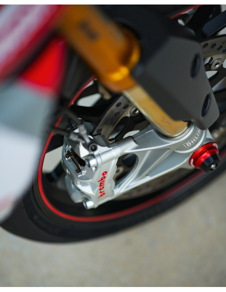 Kit tampons de roue avant rouge SM PROJECT - DUCATI 698 - 950 HYPERMOTARD / 1200 - 1260 MULTISTRADA / 950 DESERT X