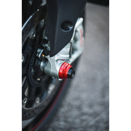 Kit tampons de roue avant rouge SM PROJECT - DUCATI 698 - 950 HYPERMOTARD / 1200 - 1260 MULTISTRADA / 950 DESERT X