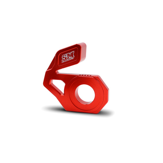 Tendeur de chaine avec protection capteur ABS rouge SM PROJECT - DUCATI 950 - 1200 - MULTISTRADA / 950 DESERT X