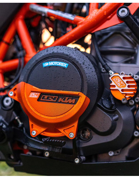 Protection carter d'embrayage orange SM PROJECT - KTM 690 SM - ENDURO - DUKE à partir de 2008
