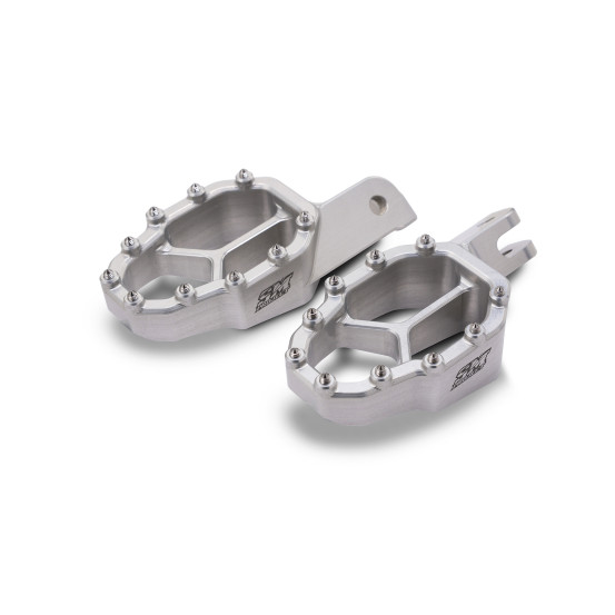 Repose-pieds surdimensionnés offroad argent SM PROJECT - DUCATI 950 DESERT X / MULTISTRADA V2 - V4