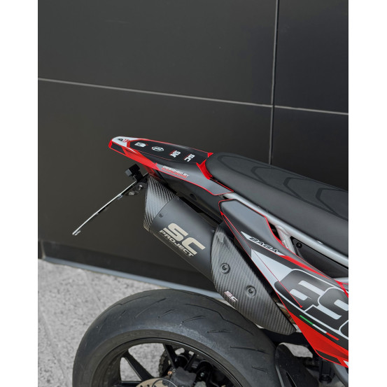 Support de plaque réglable moyen SM PROJECT - DUCATI 698 HYPERMOTARD