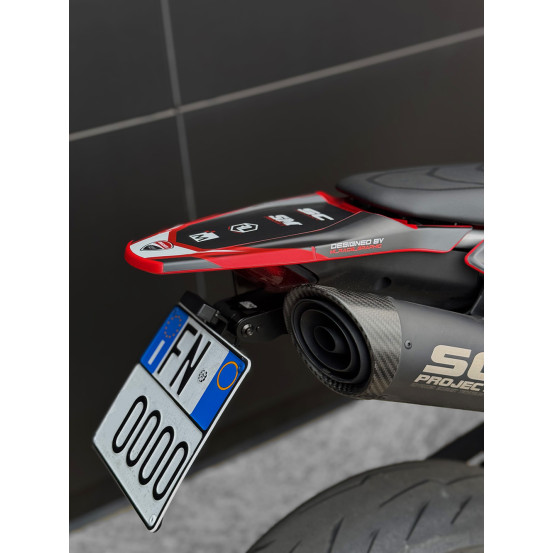 Support de plaque réglable moyen SM PROJECT - DUCATI 698 HYPERMOTARD